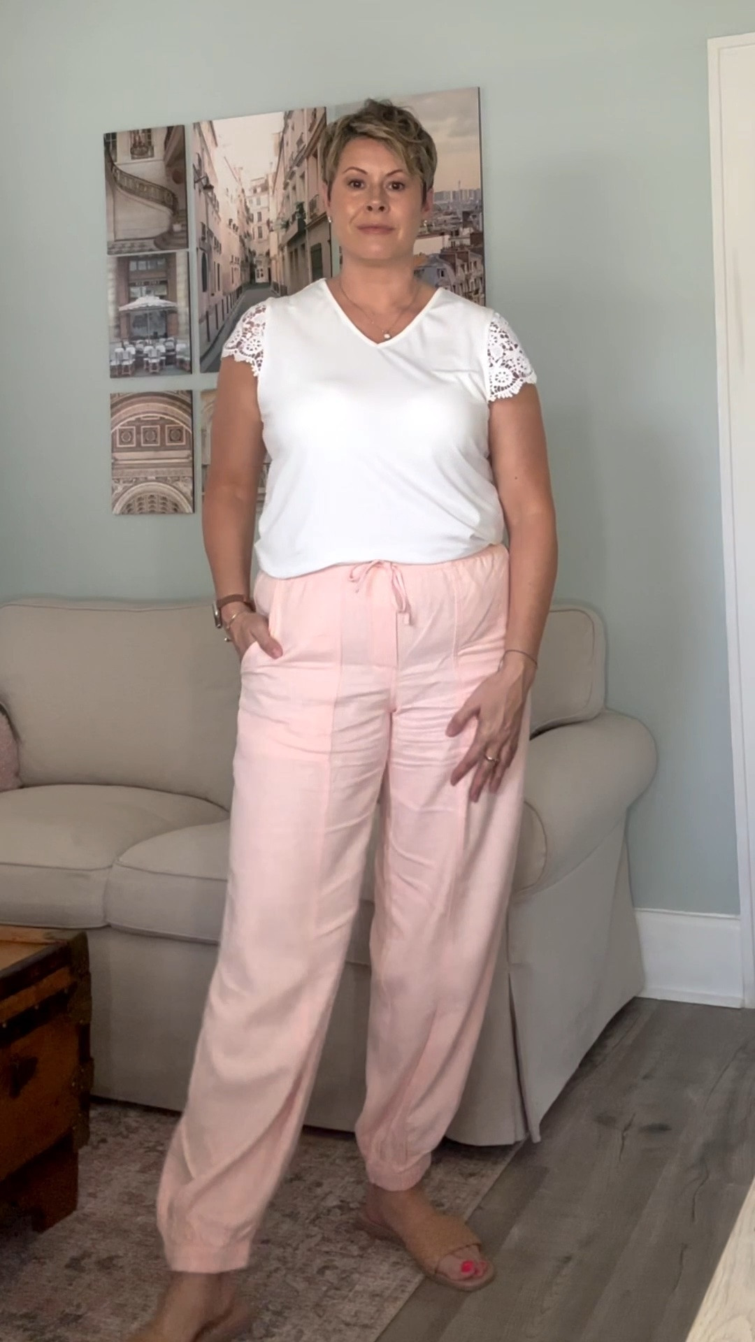 These linen pants paired with a white top create a timeless look that’s perfect for a casual office, weekend errands, lunch with friends, or wherever the day takes you. Comfortable, polished, and budget-friendly, this is one of those outfits you’ll reach for again and again.

Proof that looking put together doesn’t have to be complicated or expensive. 🤍

#LTKTall #LTKWorkwear #LTKMidsize