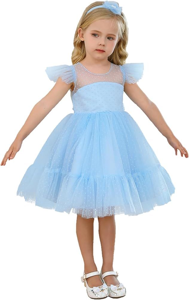 Nileafes Flower Girl Princess Dresses Birthday Party Ball Gown | Amazon (US)