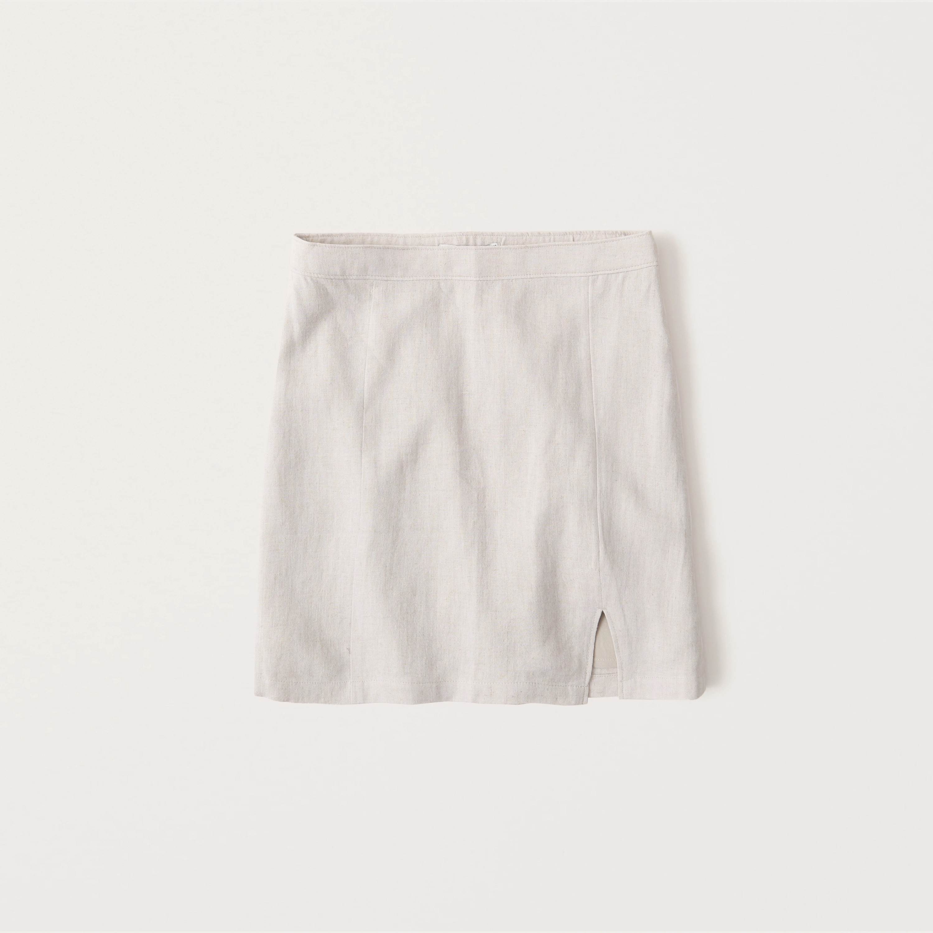 Linen-Blend Mini Skirt | Abercrombie & Fitch (US)