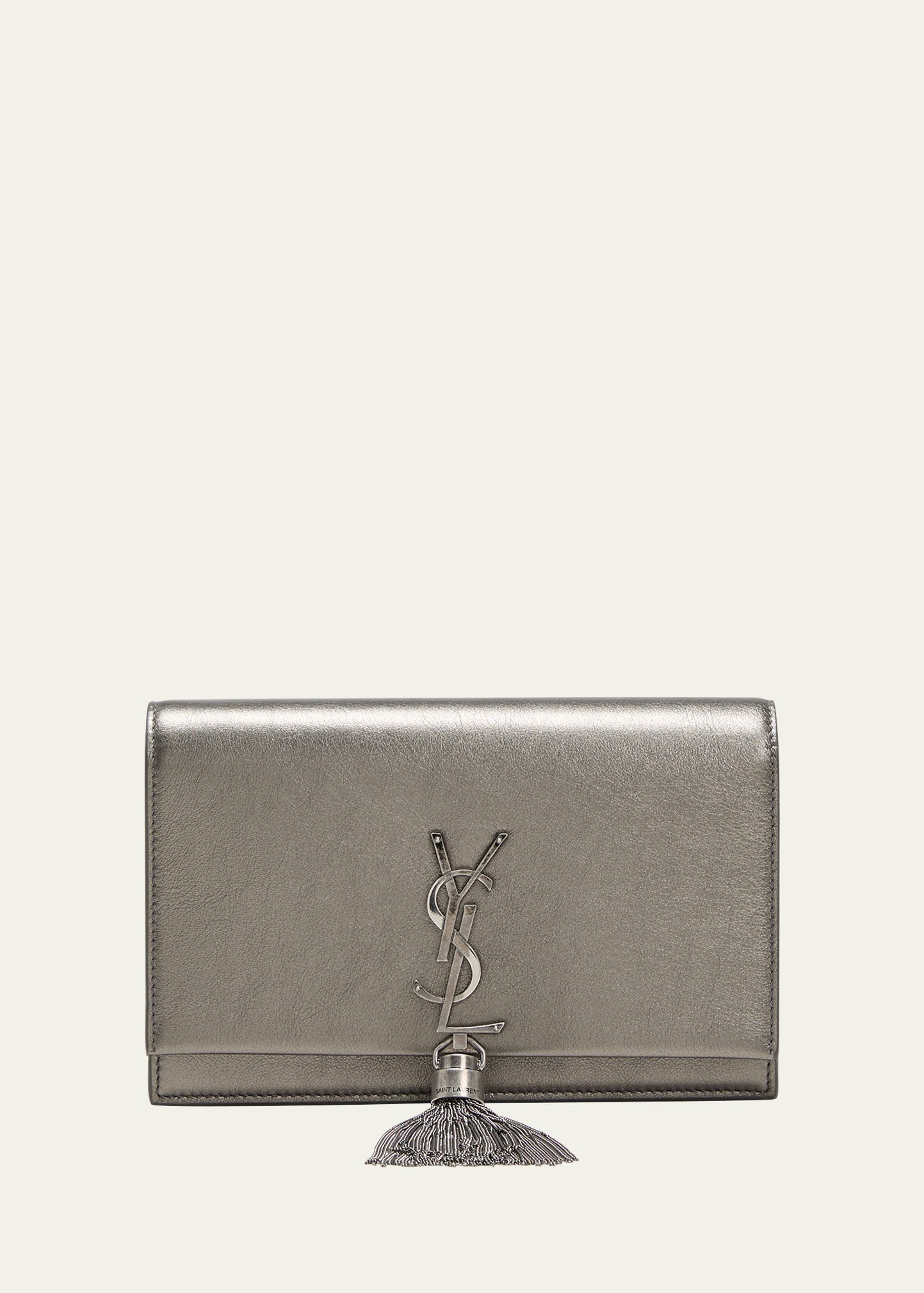 Saint Laurent Kate Mini Tassel YSL Wallet on Chain in Smooth Leather | Bergdorf Goodman
