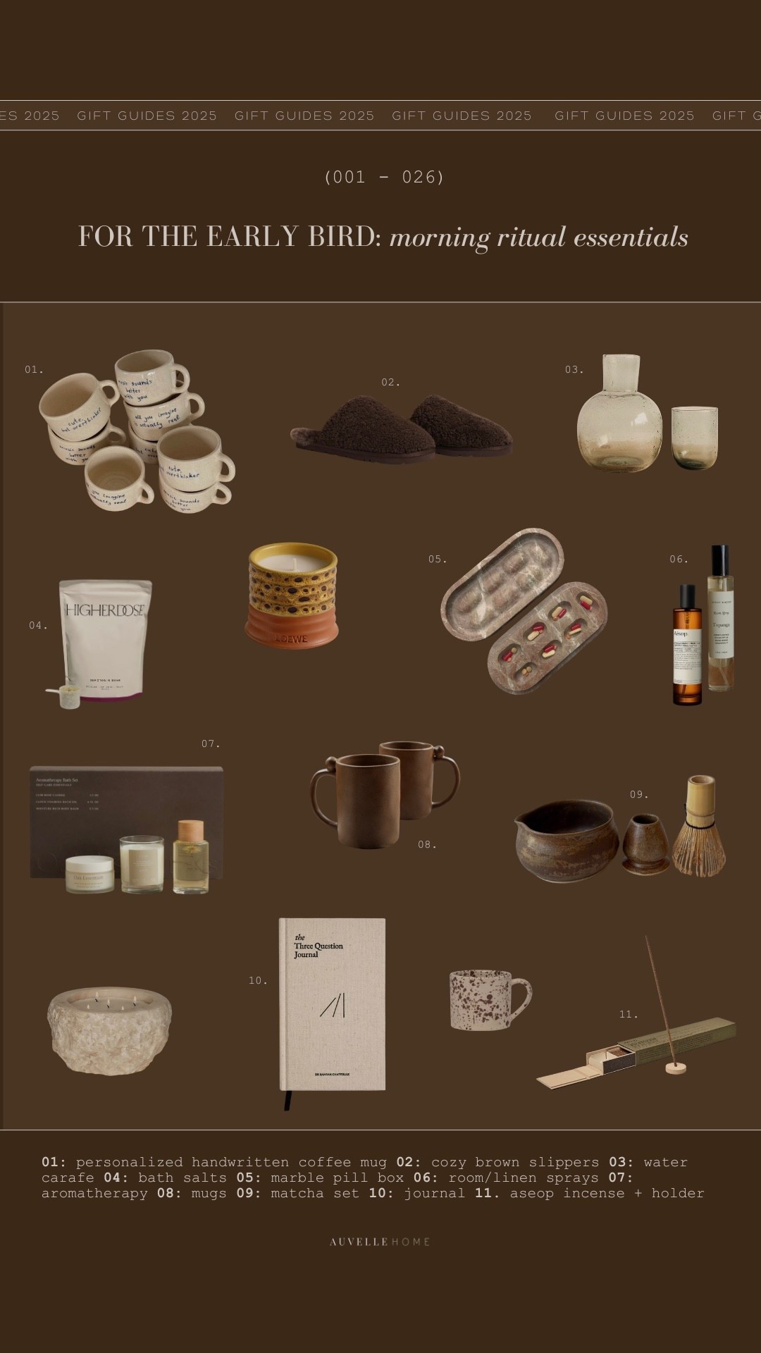 GIFT GUIDE 006: for morning rituals 