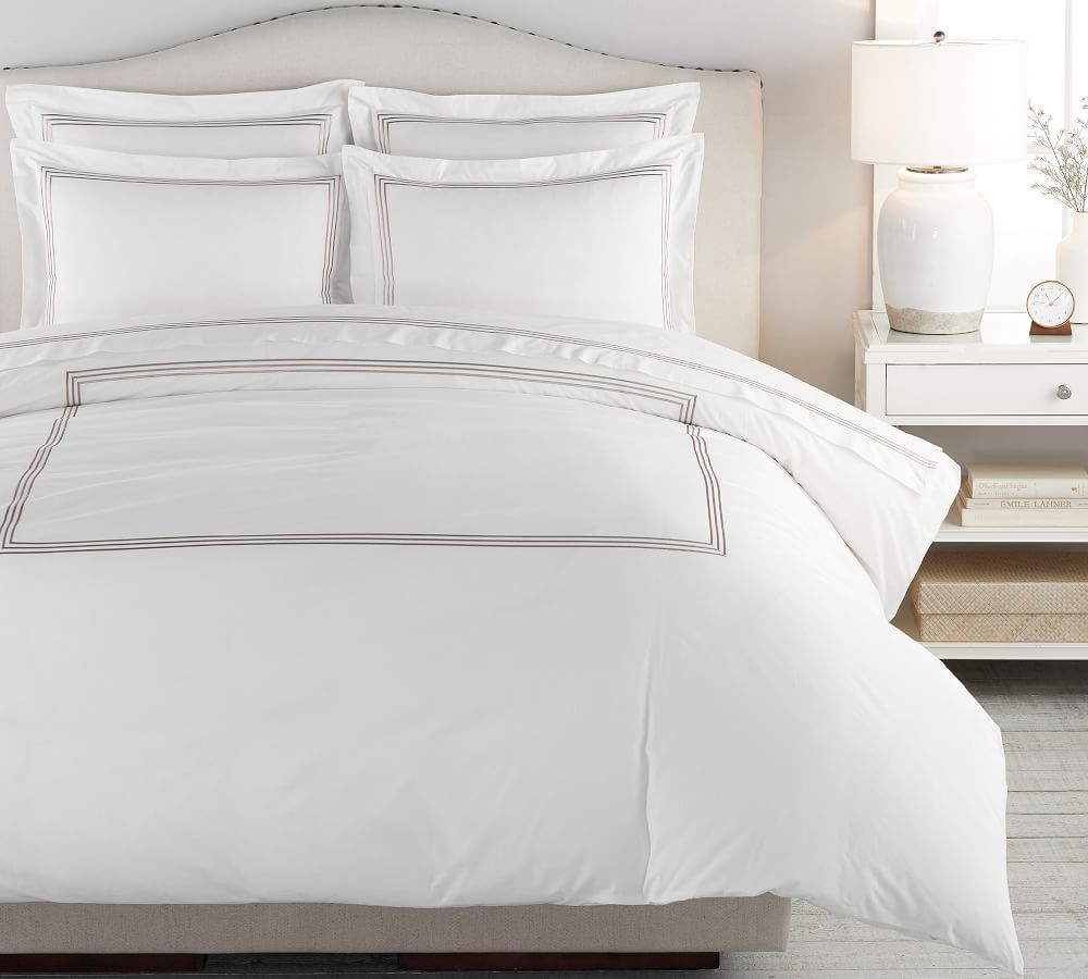 Grand Organic Percale Duvet Cover | Pottery Barn (US)