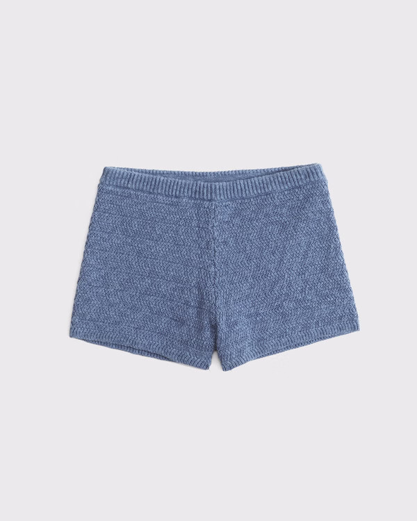 Crochet-Style Micro Sweater Short | Abercrombie & Fitch (US)