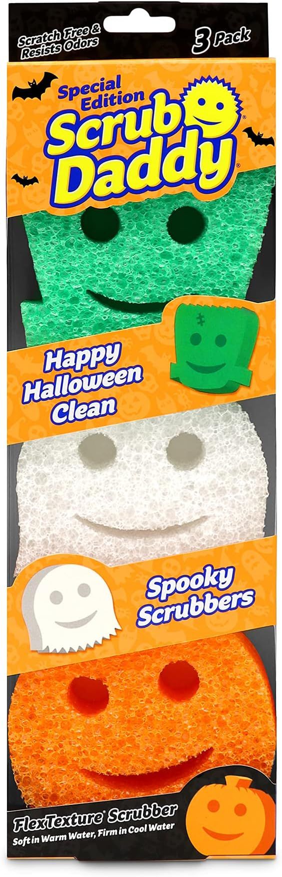 Amazon.com: Scrub Daddy Sponge - Halloween - Non-Scratch Scrubbers for Dishes and Home - 3ct : Ev... | Amazon (US)