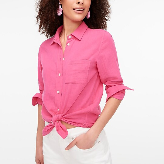 Gauze button-up shirt | J.Crew Factory