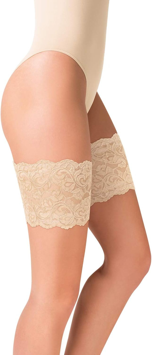 Gabriella Satin Oberschenkelband, XS-4XL Plus Size, verhindert Scheuern, Selbsttragend, Komfortab... | Amazon (DE)