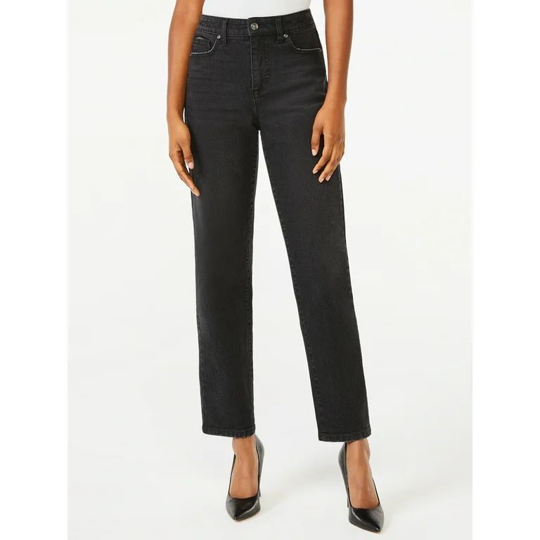 Scoop Women's High-Rise Ankle Straight Jeans - Walmart.com | Walmart (US)