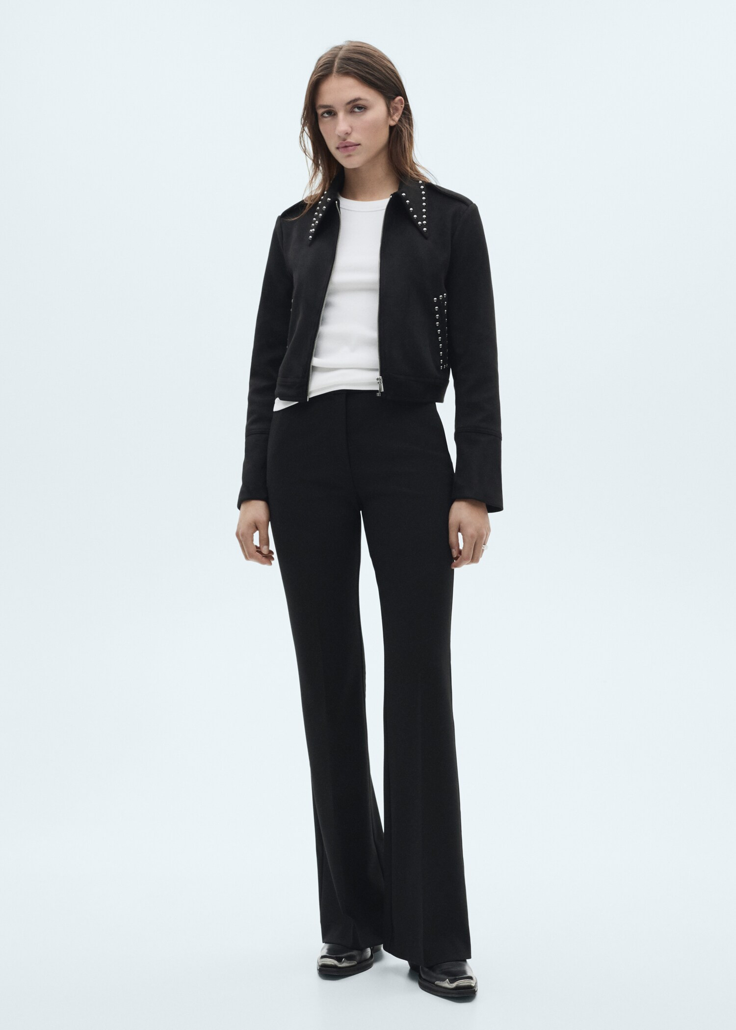 Jacket with stud detail  - Women | MANGO USA | Mango (US/MX/AU)
