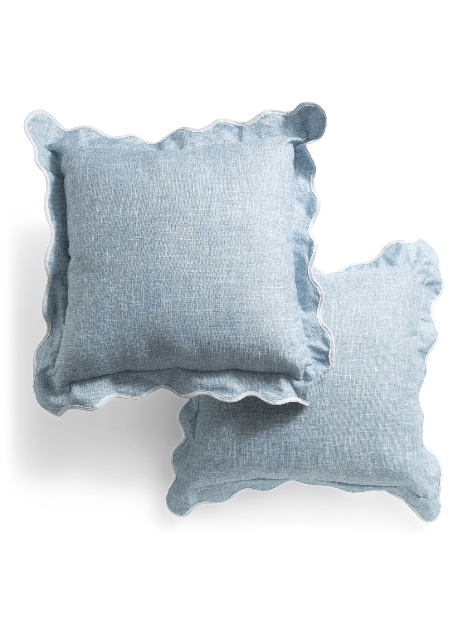 20x20 2pk Scalloped Solid Outdoor Pillows | TJ Maxx