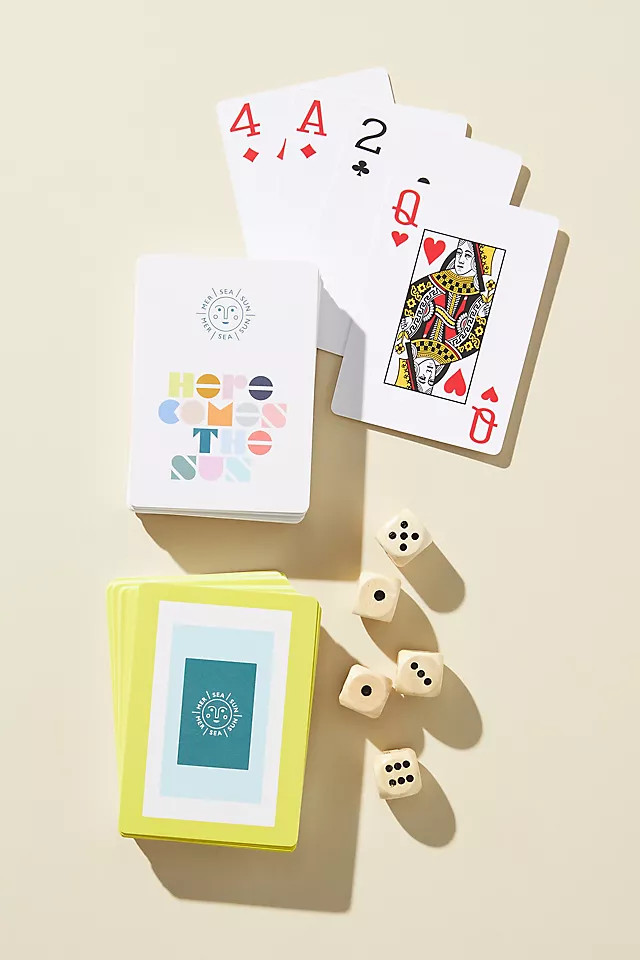 Mer-Sea & Co. Playing Cards and Dice Set | Anthropologie (US)