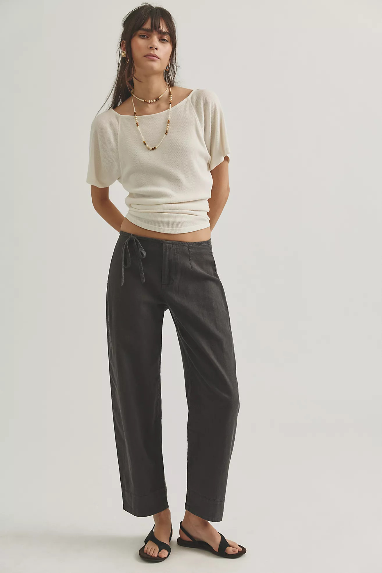 Amelia Side-Tie Linen Pants | Free People (Global - UK&FR Excluded)