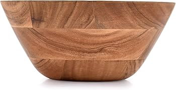 Samhita Acacia Wood Salad Bowl, Perfect for Salad, Vegetables Salad Bowl & Decorative Centerpiece... | Amazon (US)