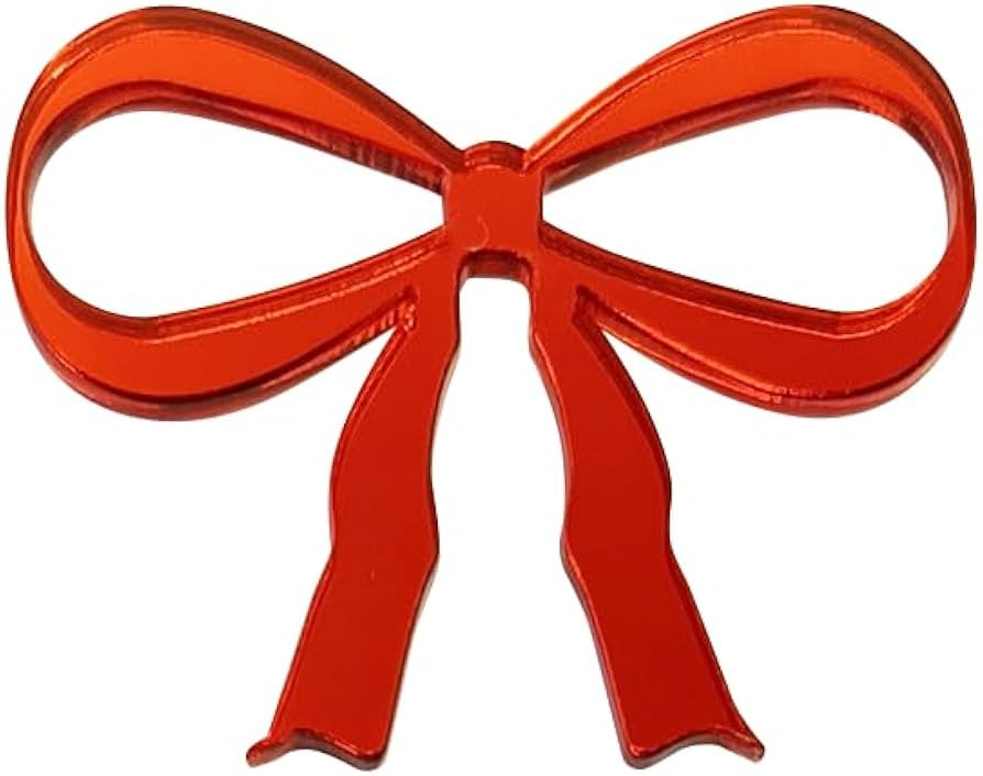 20pcs of Red Bow Shaped Drink Name Tag,Mirrored Bow Wedding Drink Tag,Wine Tags Blanks,Acrylic Pl... | Amazon (US)
