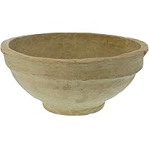 Rustic Round Paper Mache Decorative Bowl 10" | Centerpiece Natural | Amazon (US)