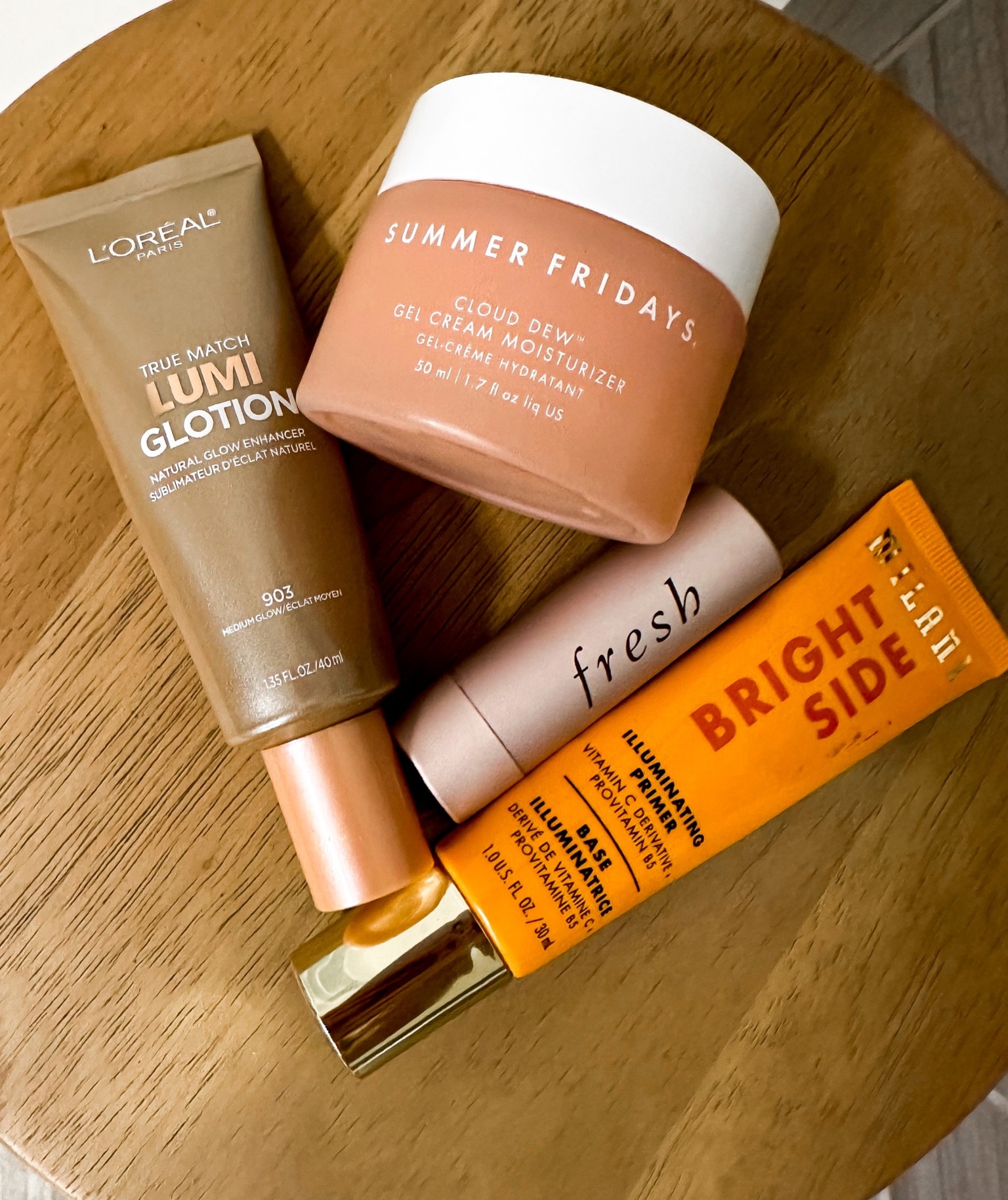 5 second face! Using Summer Fridays moisturizer, Milani bright side primer, Lumi glotion on sale on Amazon! Sugar rose lip balm 

#LTKunder50 #LTKstyletip #LTKbeauty