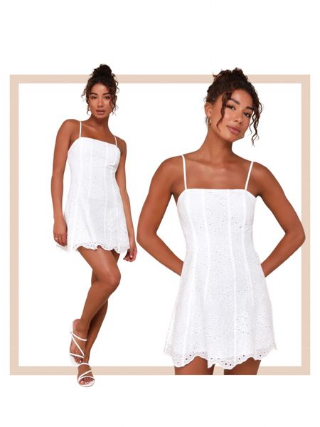 White eyelet embroidered spring summer resort vacation mini dresss

#LTKwedding #LTKparties #LTKstyletip