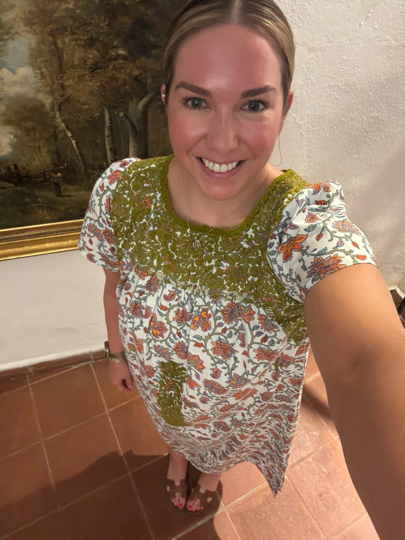 First night in Umbria Italy and I needed something I could just throw on and go. I love the colors and details on this dress. I pulled my hair back and called it good.

#LTKootd #LTKTravel #LTKMidsize