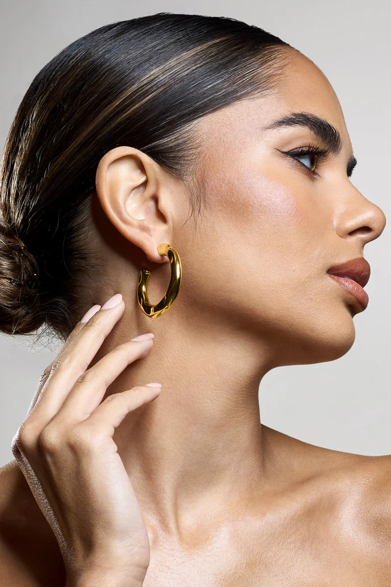 Lanco  Gold Hoop Earrings | Club L London
