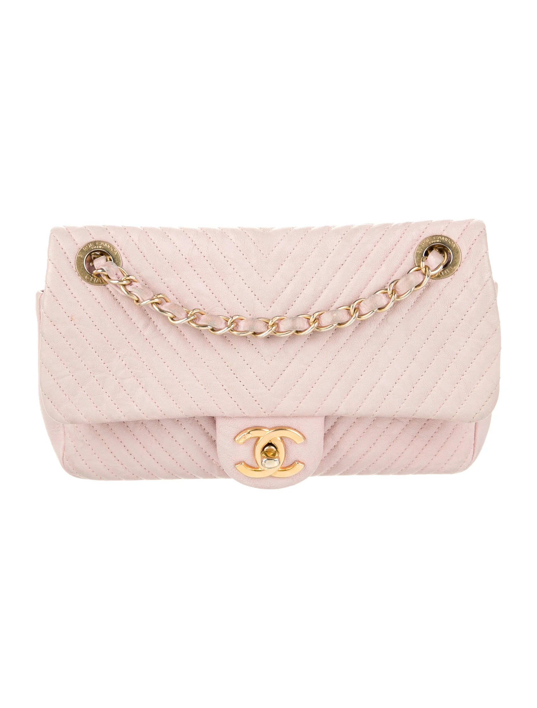 Rectangular Mini Chevron Medallion Flap Bag | The RealReal