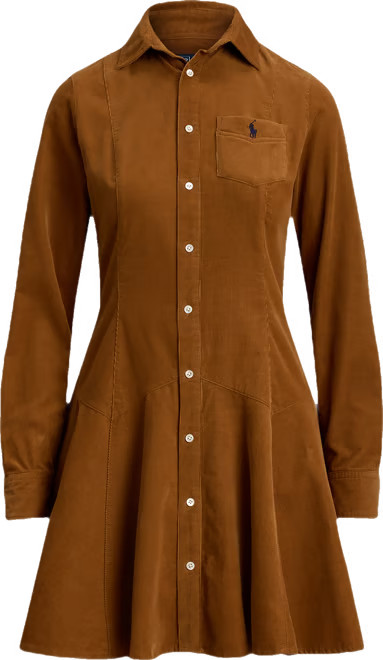 Women's Cotton Corduroy A-Line Shirtdress | Macy's