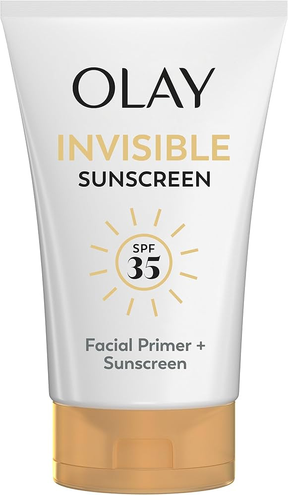 Olay Invisible Sunscreen, SPF 35, 100% Invisible Facial Sunscreen and Makeup Primer - Fragrance-F... | Amazon (US)