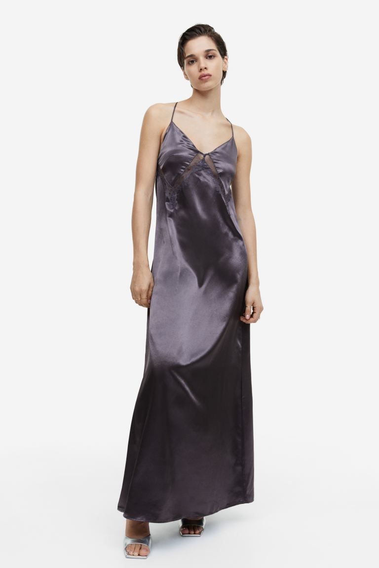 Lace-detail Satin Slip Dress | H&M (US + CA)