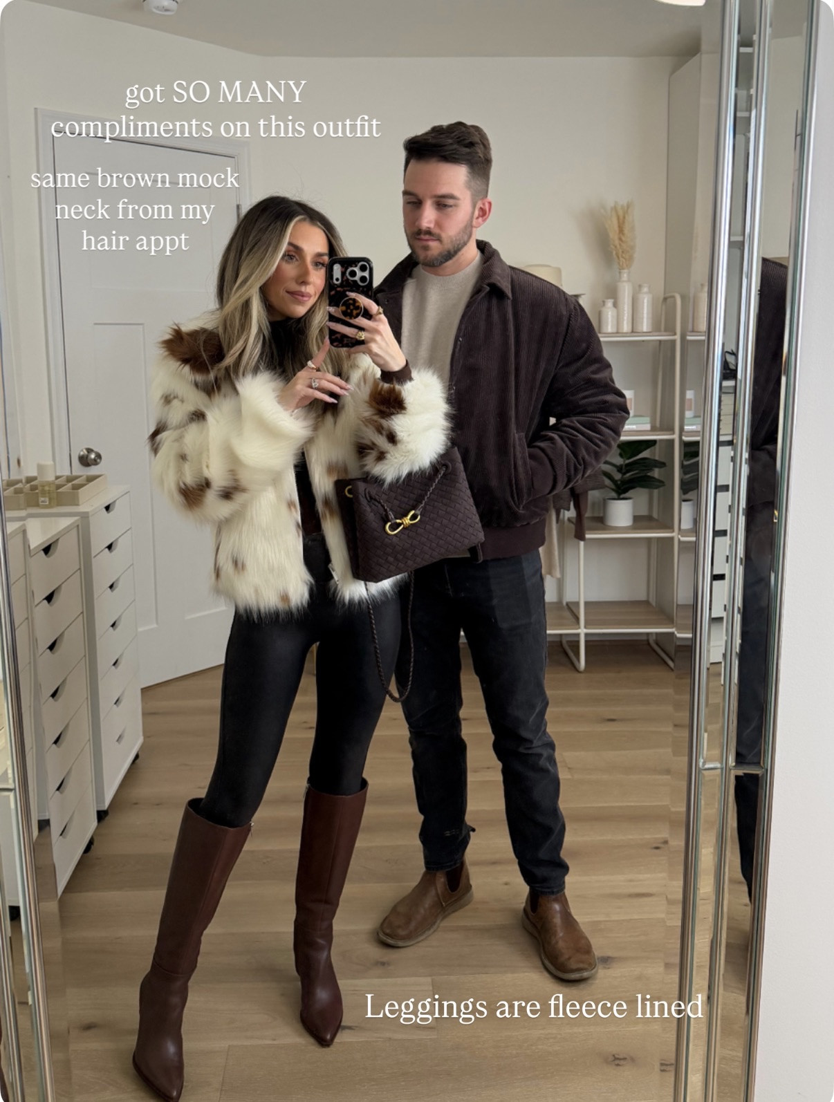 Date night ootd 
+ jacket/ xxs
+ top; xs 
+ fleece lined leggings: xs petite 

#LTKootd #LTKgrwm #LTKFindsUnder100