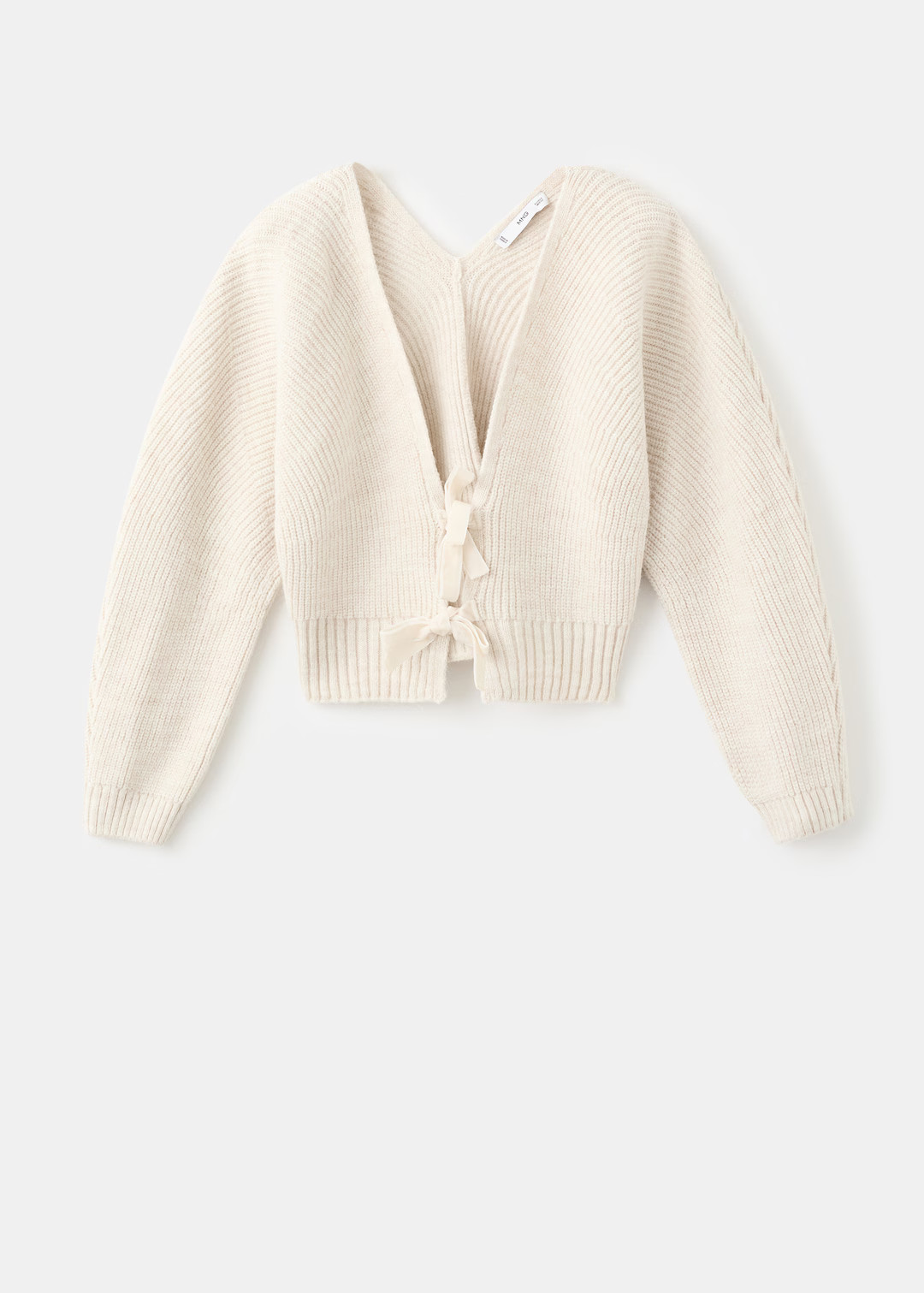 V-neck cardigan with bows | Mango (US/MX/AU)
