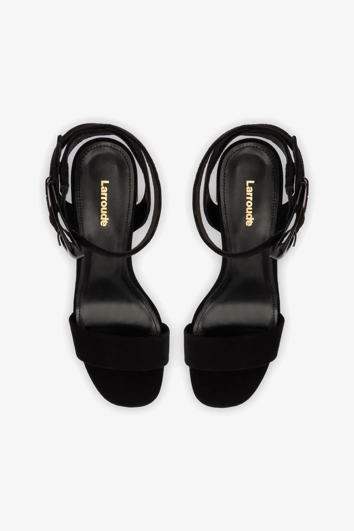 Dolly Verona Low Sandal In Black Suede | Larroude