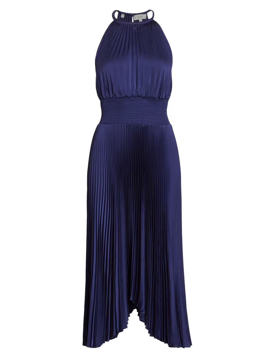 A.L.C. Renzo II Pleated Midi-Dress | Saks Fifth Avenue | Saks Fifth Avenue