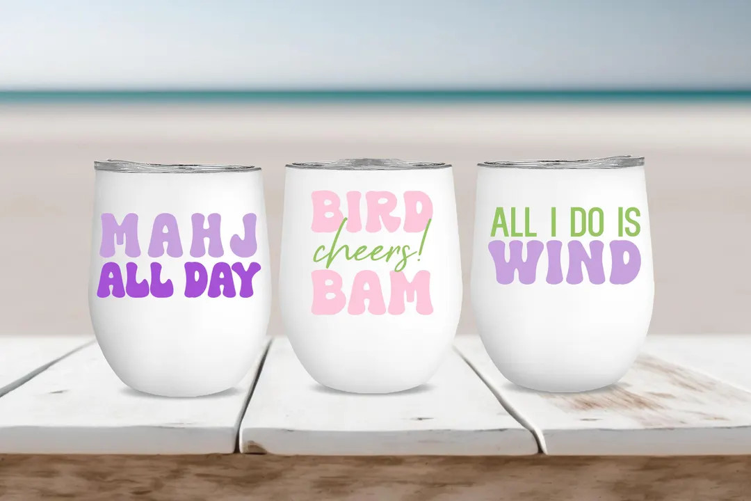 Mahjong Wine Tumbler: Stainless Steel Gift for Mahjong Player - Etsy | Etsy (US)