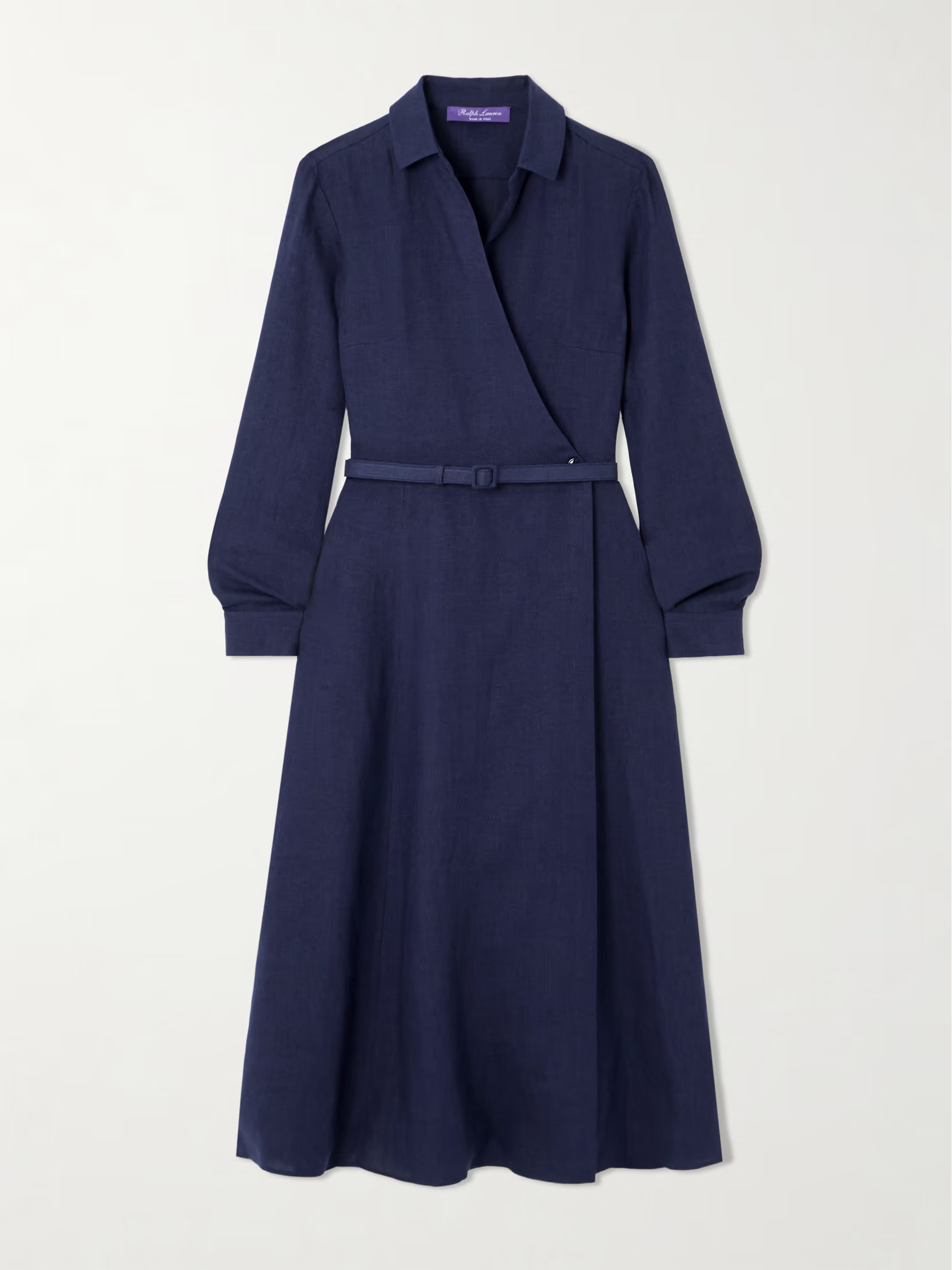 Aniyah belted linen midi wrap dress | NET-A-PORTER (US)