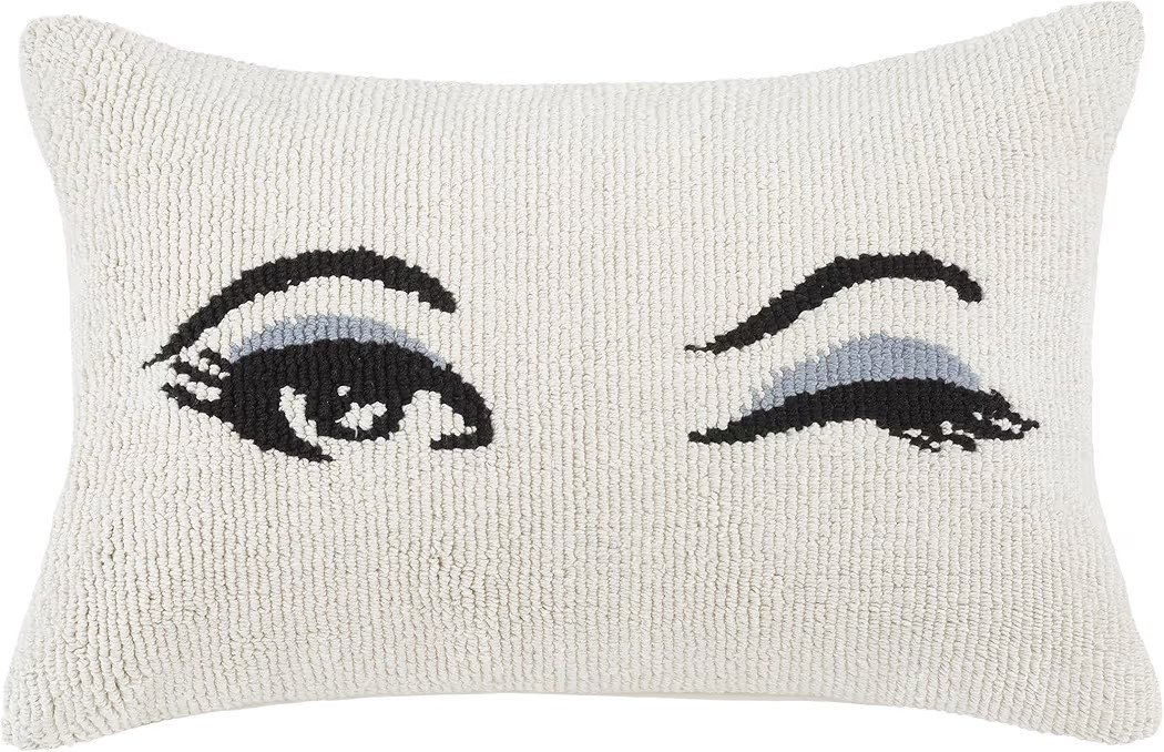 Kate Spade New York Wink Decorative Pillow, 14" x 20" Throw Pillow for Bed or Sofa, Textured Cott... | Amazon (US)