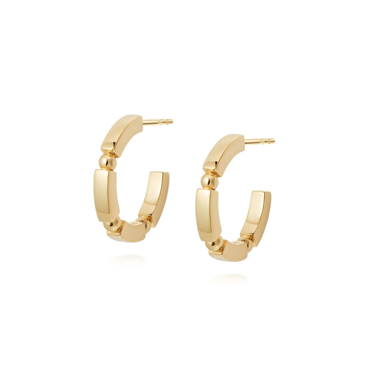 Stacked Chunky Midi Hoops 18Ct Gold Plate | Daisy London Jewellery