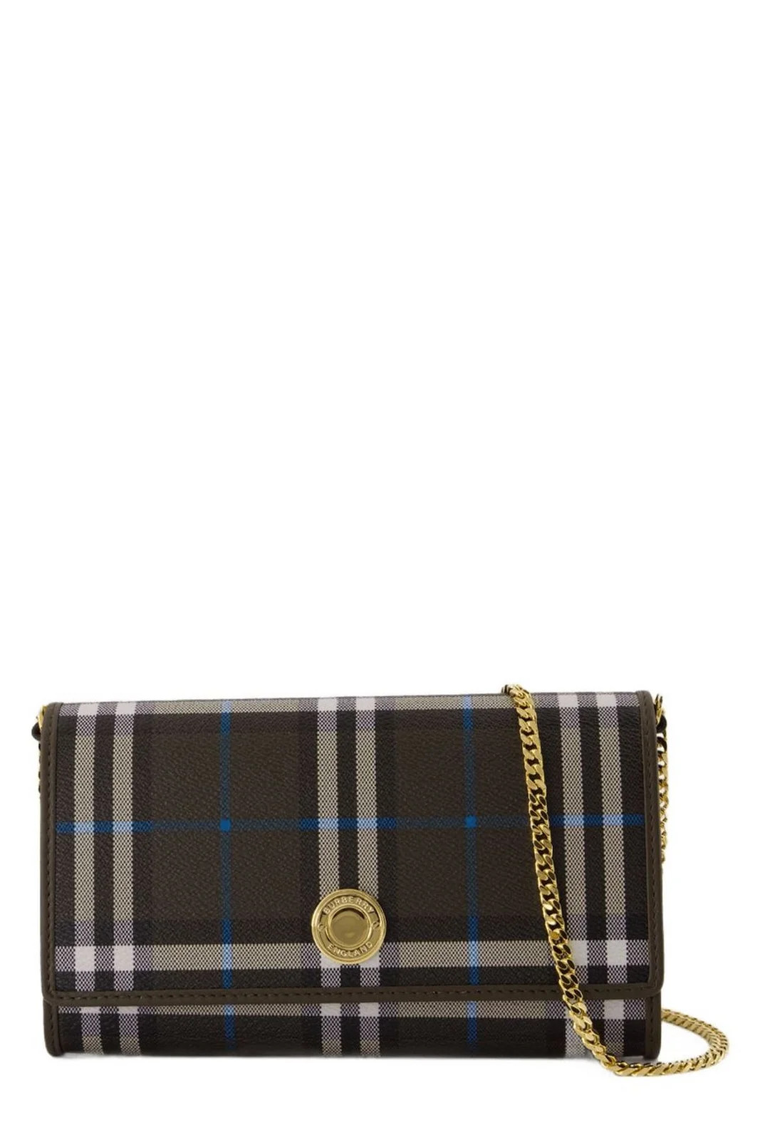 Burberry Checked Chain Strap Wallet | Cettire Global