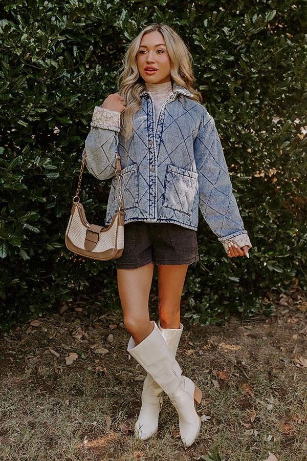 Woodland Walks Denim Quilted Jacket | Impressions Online Boutique