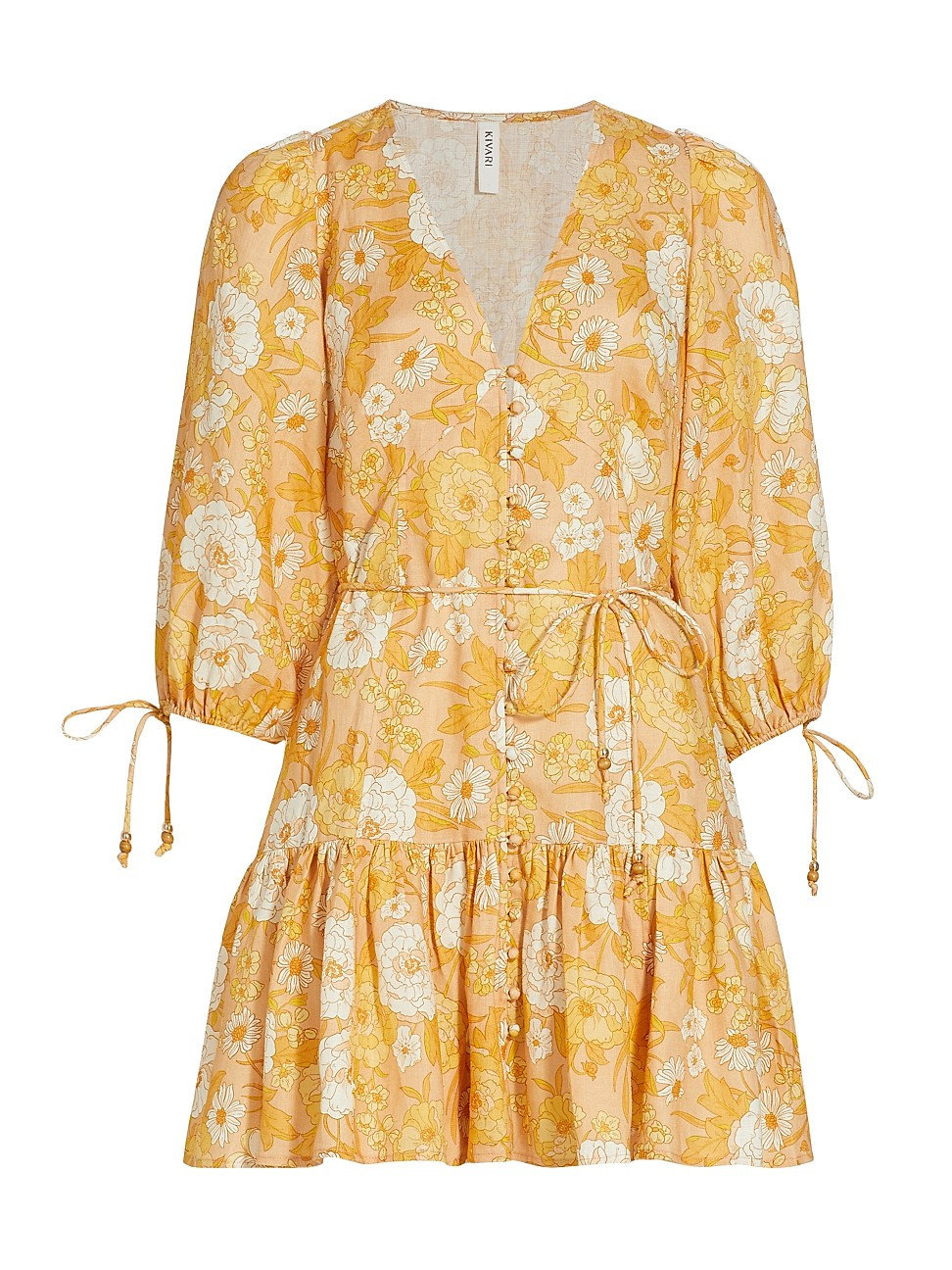 Women's Margaux Floral-Printed Minidress - Orange Floral - Size Large - Orange Floral - Size Large | Saks Fifth Avenue