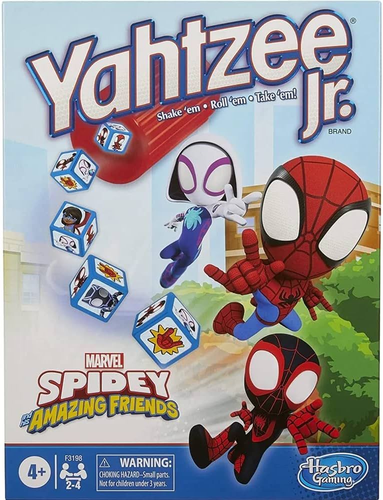 Spidey and His Amazing Friends Hasbro Yahtzee Jr. Marvel Edition Board Game for Kids Ages 4 and U... | Amazon (US)