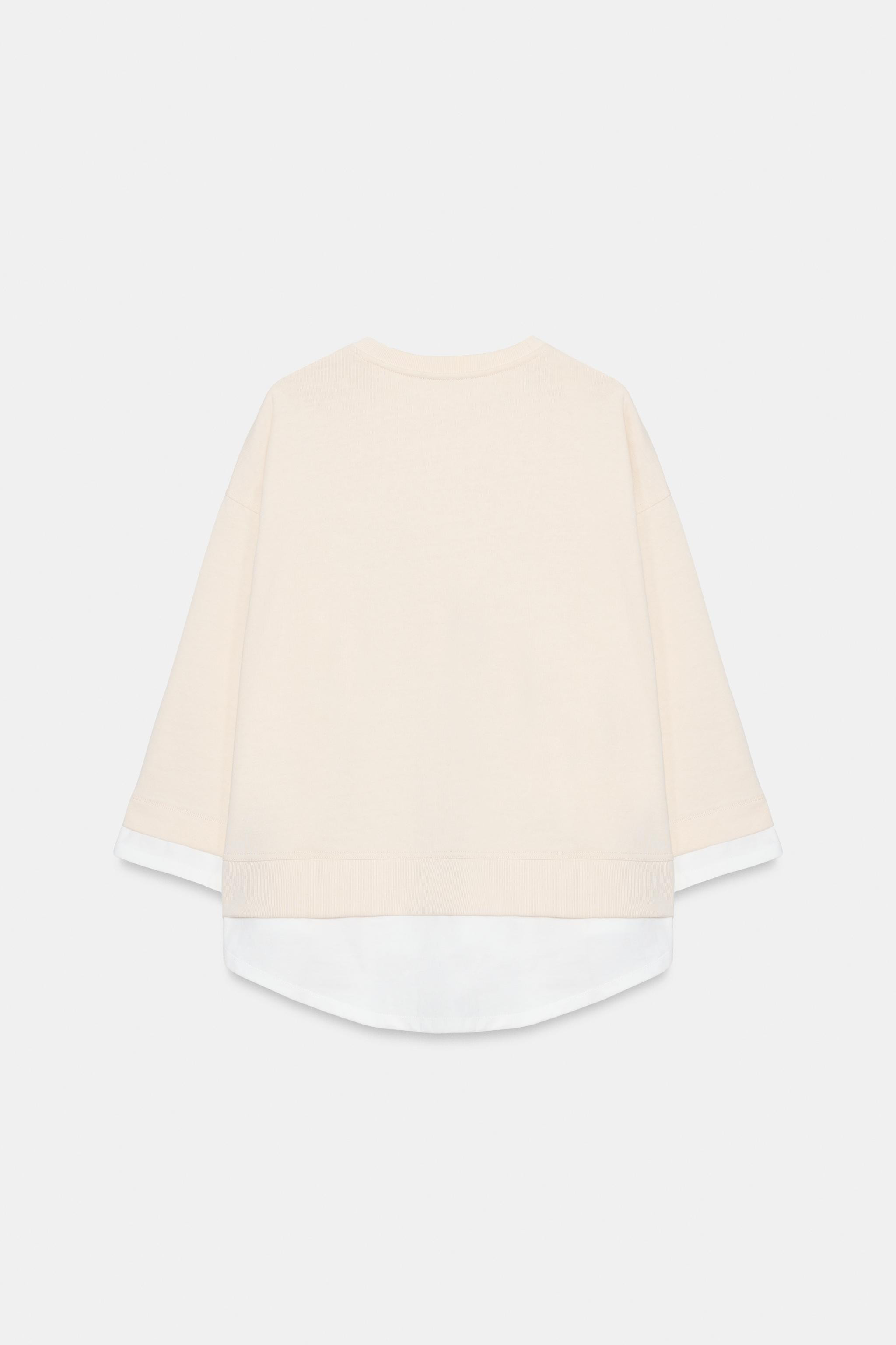CONTRAST LONG SLEEVE SWEATSHIRT | Zara UK