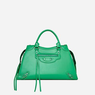 Toddy Zip Detail Top Handle Tote Bag In Green Faux Leather | EGO Shoes (US & Canada)