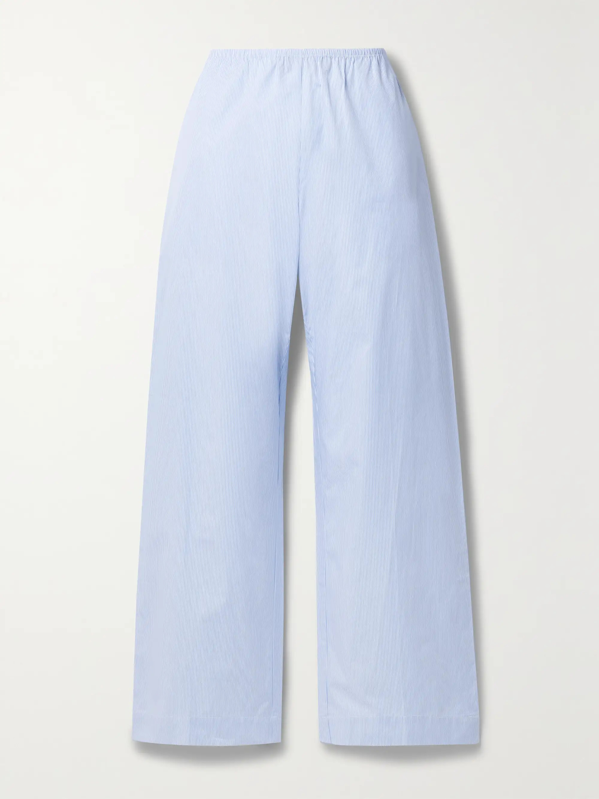 Yoshi pinstriped cotton-poplin wide-leg pants | NET-A-PORTER (UK & EU)