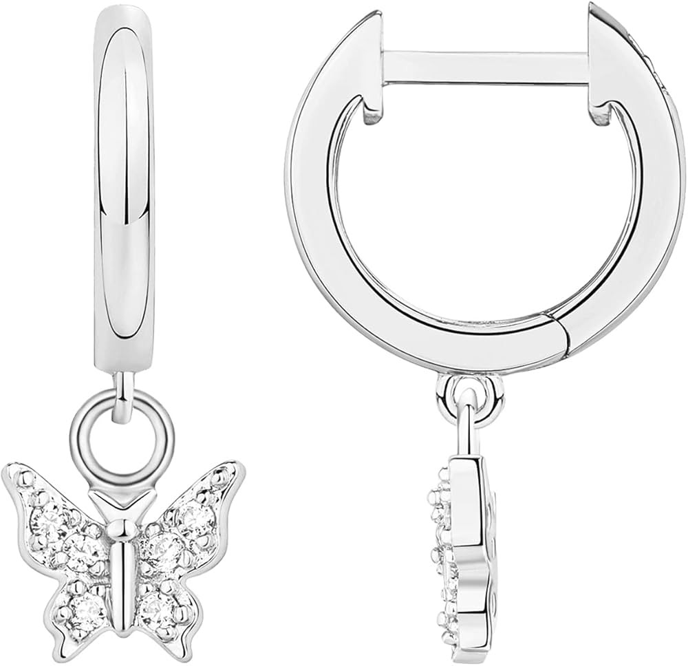 PAVOI 14K Gold Plated S925 Sterling Silver Post Lightweight Drop/Dangle Huggie Earrings for Women... | Amazon (US)