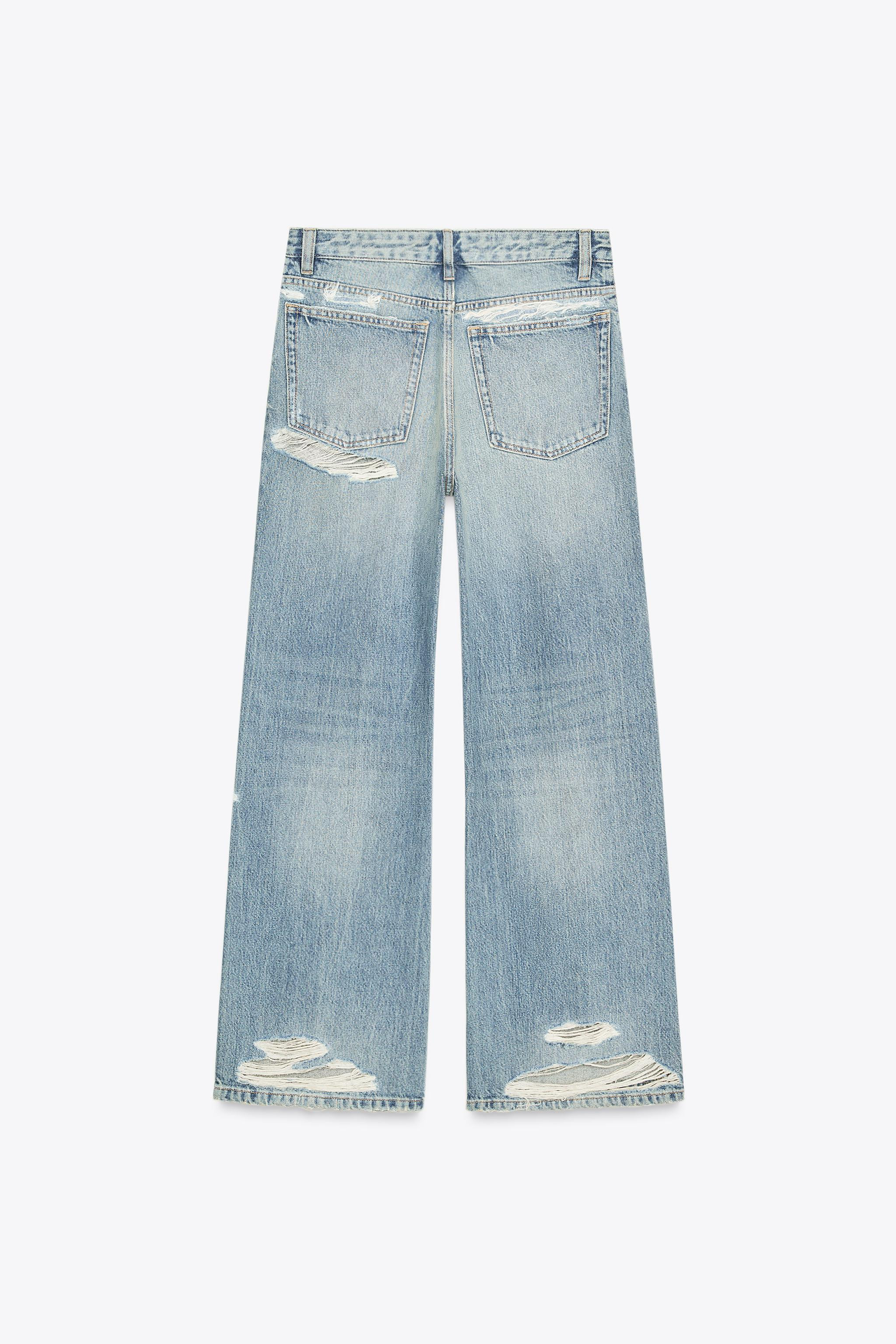 TRF MID-RISE RIPPED BOYFRIEND JEANS | Zara US