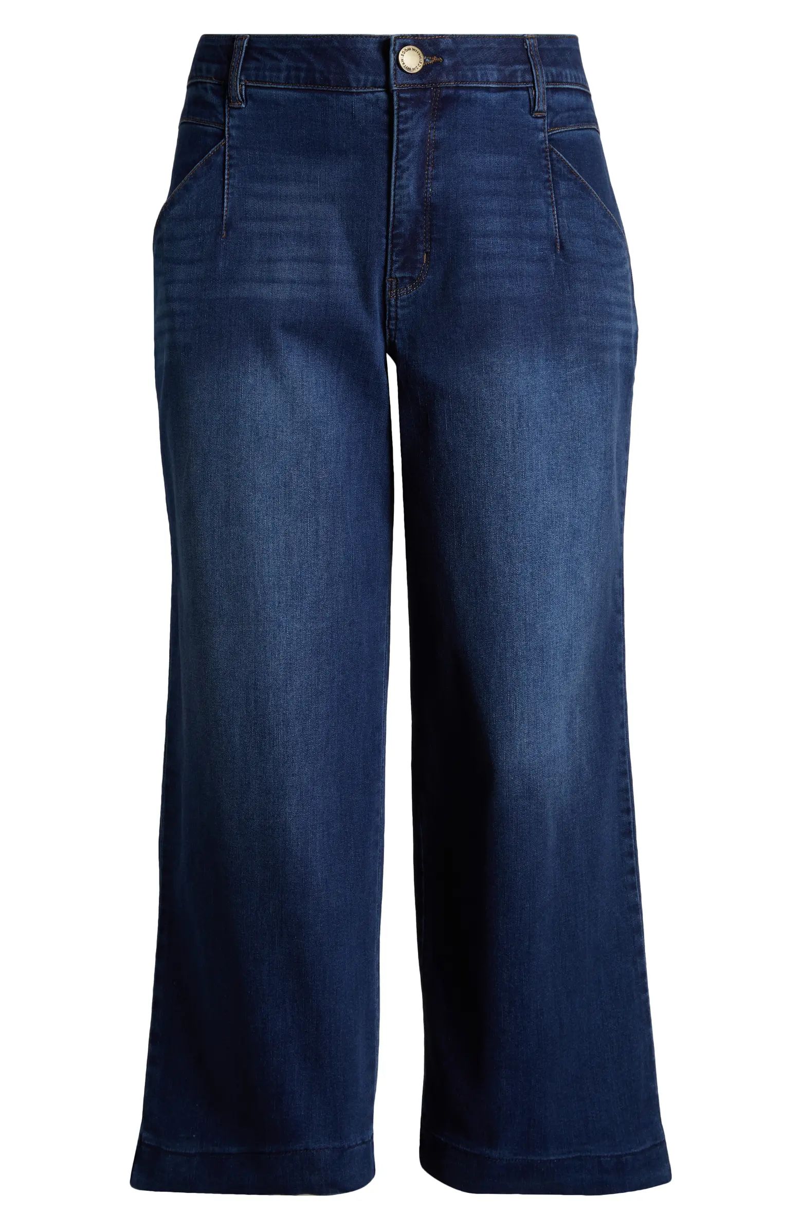 Wit & Wisdom 'Ab'Solution Skyrise V-Pocket Wide Leg Jeans | Nordstrom | Nordstrom