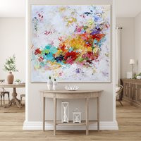Framed Abstract Canvas Art Large Colorful Modern Painting | Etsy (US)