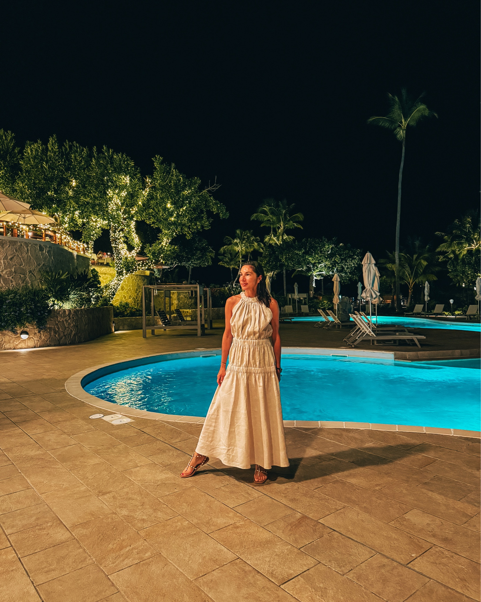  For the last night in Bora Bora I pulled out this Heidi MERRICK natural linen dress. I love the detail as kind the color and chandelier-like skirt. This dress just works! 

#LTKTravel #LTKStyleTip #LTKSeasonal
