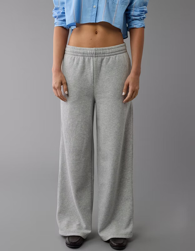 AE Knit Baggy Wide-Leg Sweatpant | American Eagle Outfitters (US & CA)