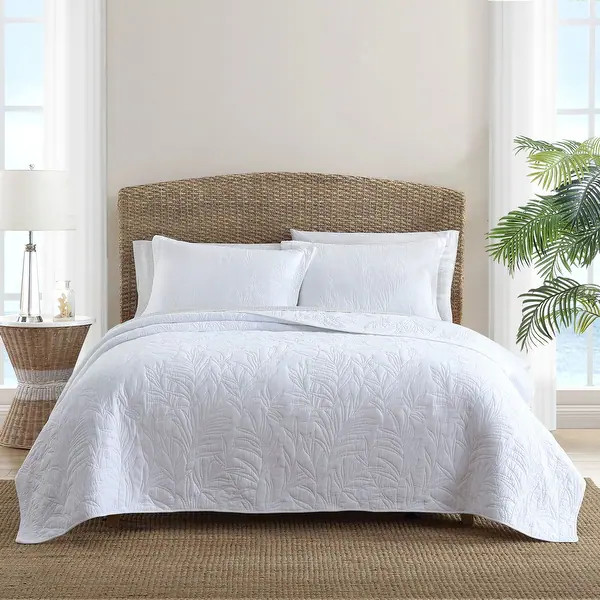 Tommy Bahama Solid Costa Sera Stitch Cotton Quilt or Coordinating Shams - Bed Bath & Beyond - 318... | Bed Bath & Beyond