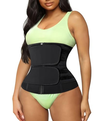 TrainingGirl Women Waist Trainer Cincher Corset Tummy Control Workout Sweat Band Slimmer Belly Belt Weight Loss Sports Girdle | Amazon (US)