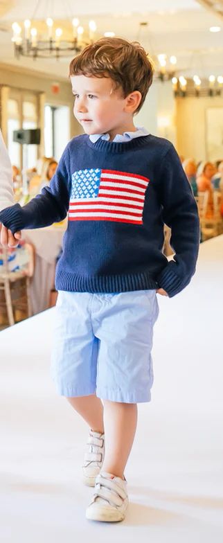 Navy Kids Flag Sweater | Sail to Sable